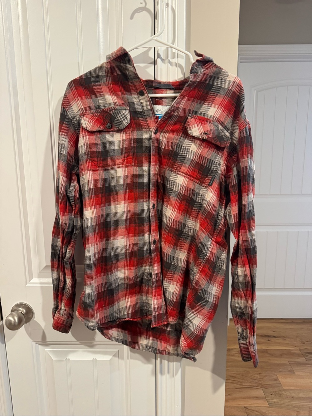 Columbia Men’s Red Plaid Button-Up Shirt